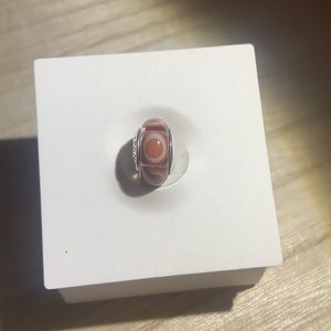 Pandora charm Murano Orange Dots
